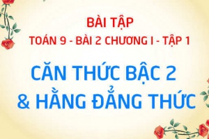 Bài tập căn bậc 2 và hằng đẳng thức cơ bản có lời giải - Toán 9 bài 2 chương 1 tập 1